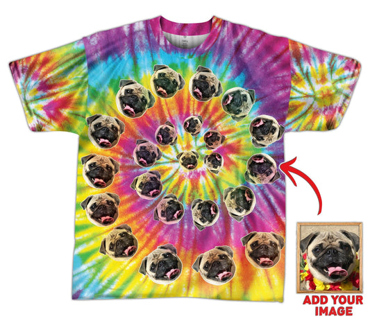 All Over Print Classic Retro Tie Dye Custom Pet T-shirt
