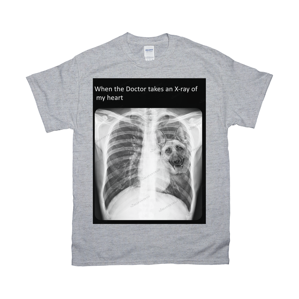 Paw in my heart Custom Pet T-shirt - Noble Pawtrait