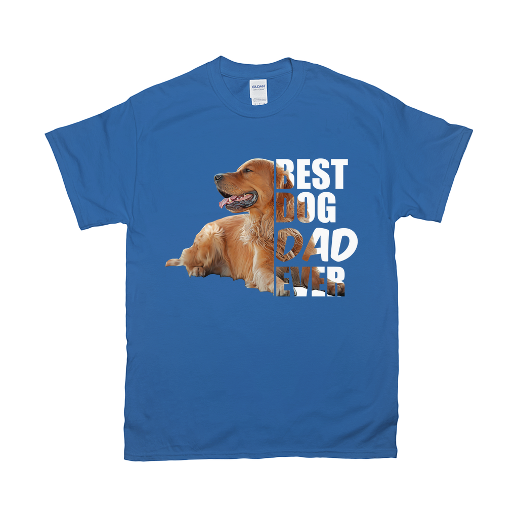 Best Dog Dad Custom Pet T-shirt - Noble Pawtrait