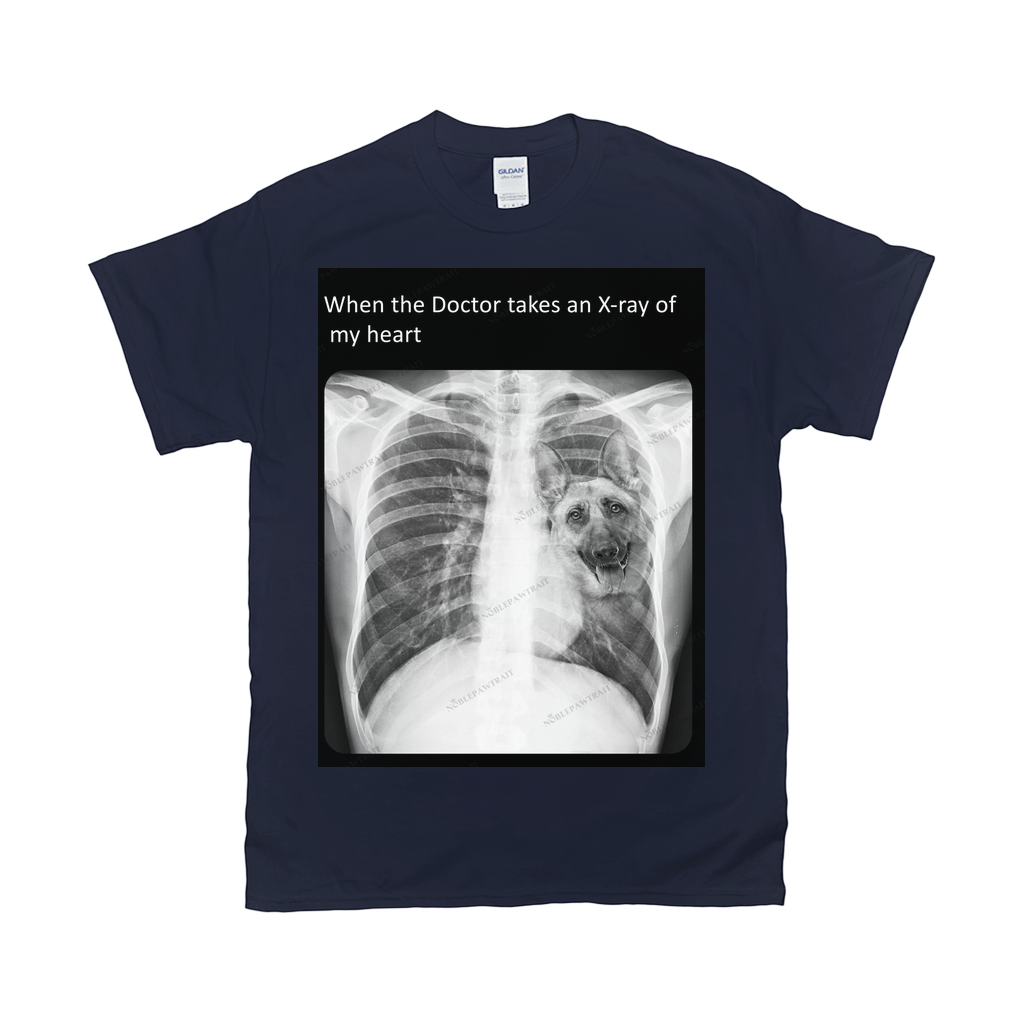 Paw in my heart Custom Pet T-shirt - Noble Pawtrait