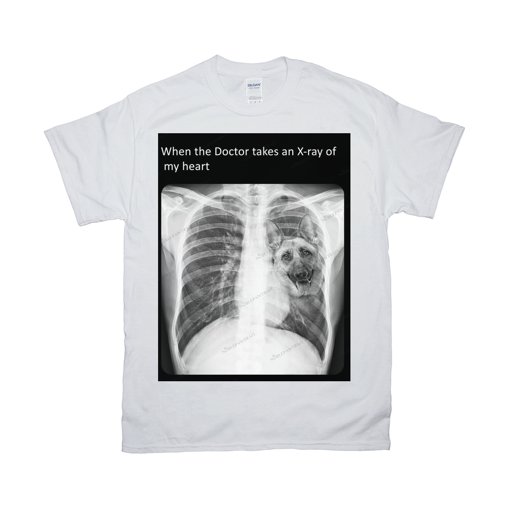Paw in my heart Custom Pet T-shirt - Noble Pawtrait