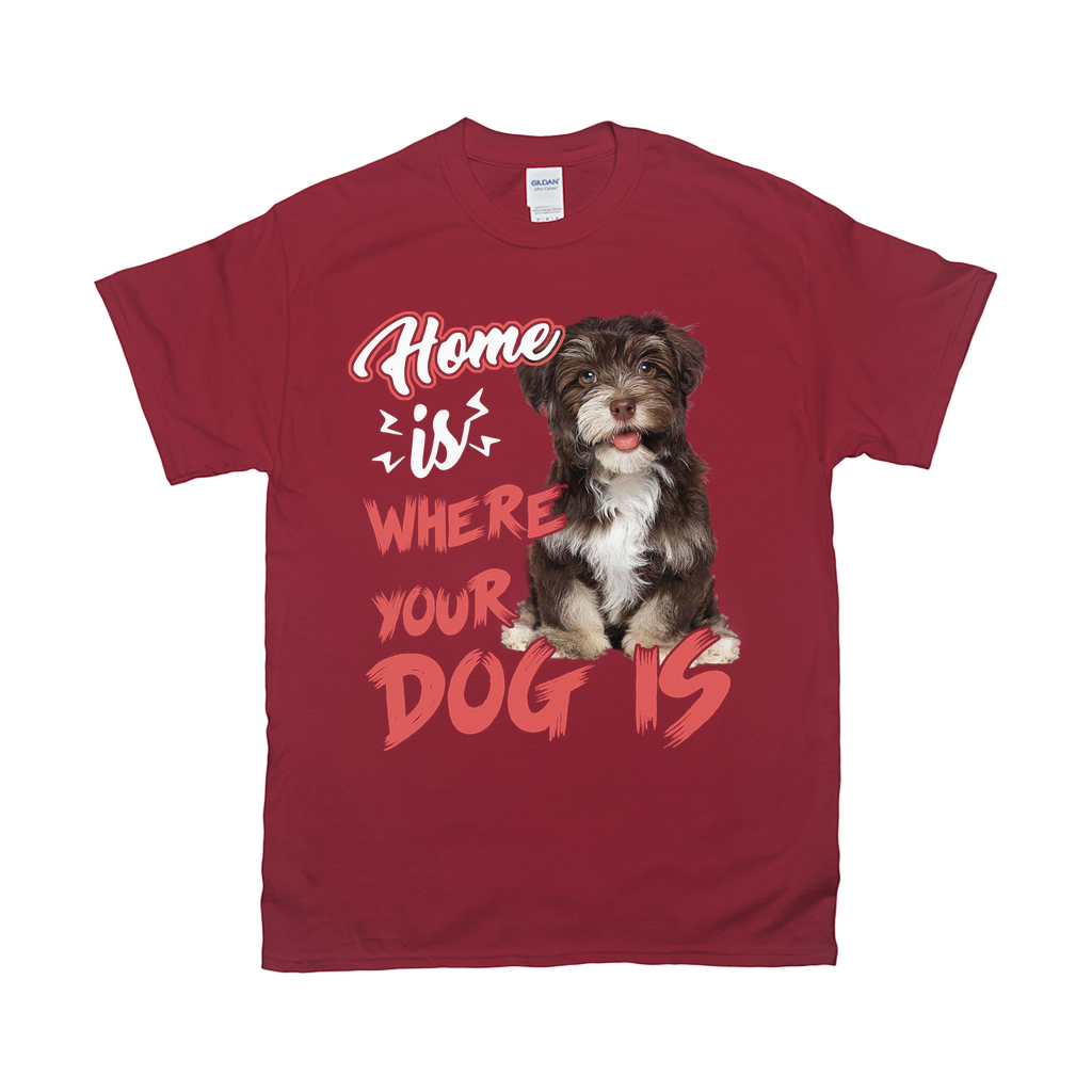 Home Is Where Your Pet Is Custom Pet Unisex T-shirt - Noble Pawtrait