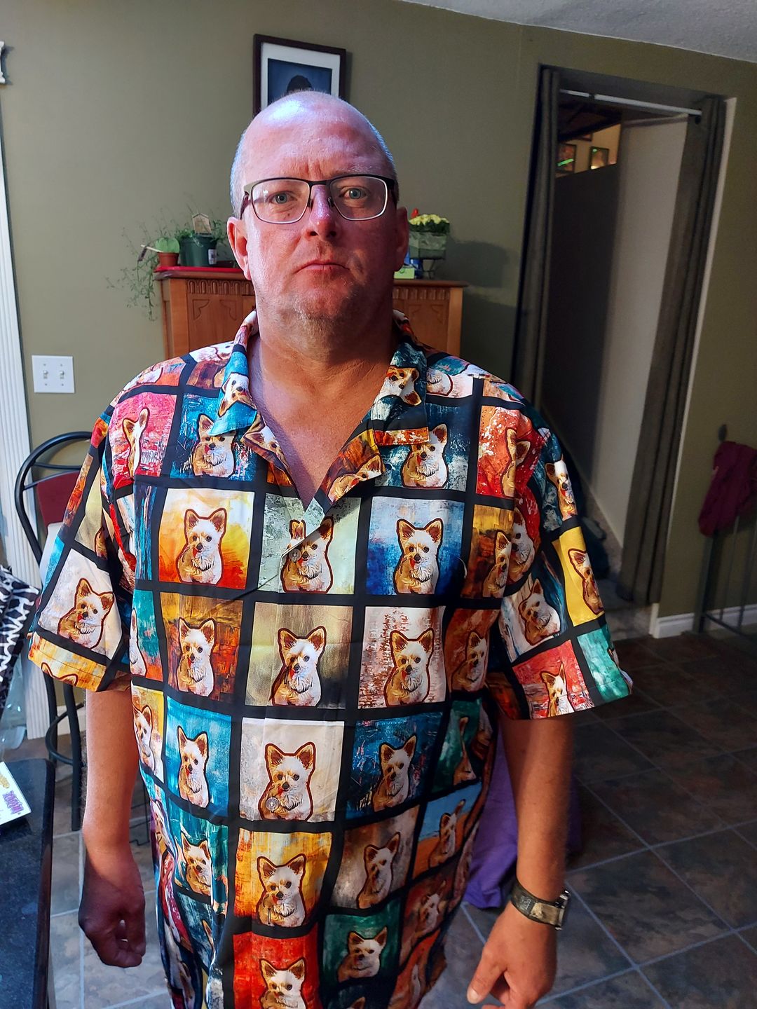 Custom Hawaiian Shirt With Pet Face | Personalized Gift For Pet Lovers | Square Portrait Pattern Aloha Shirt