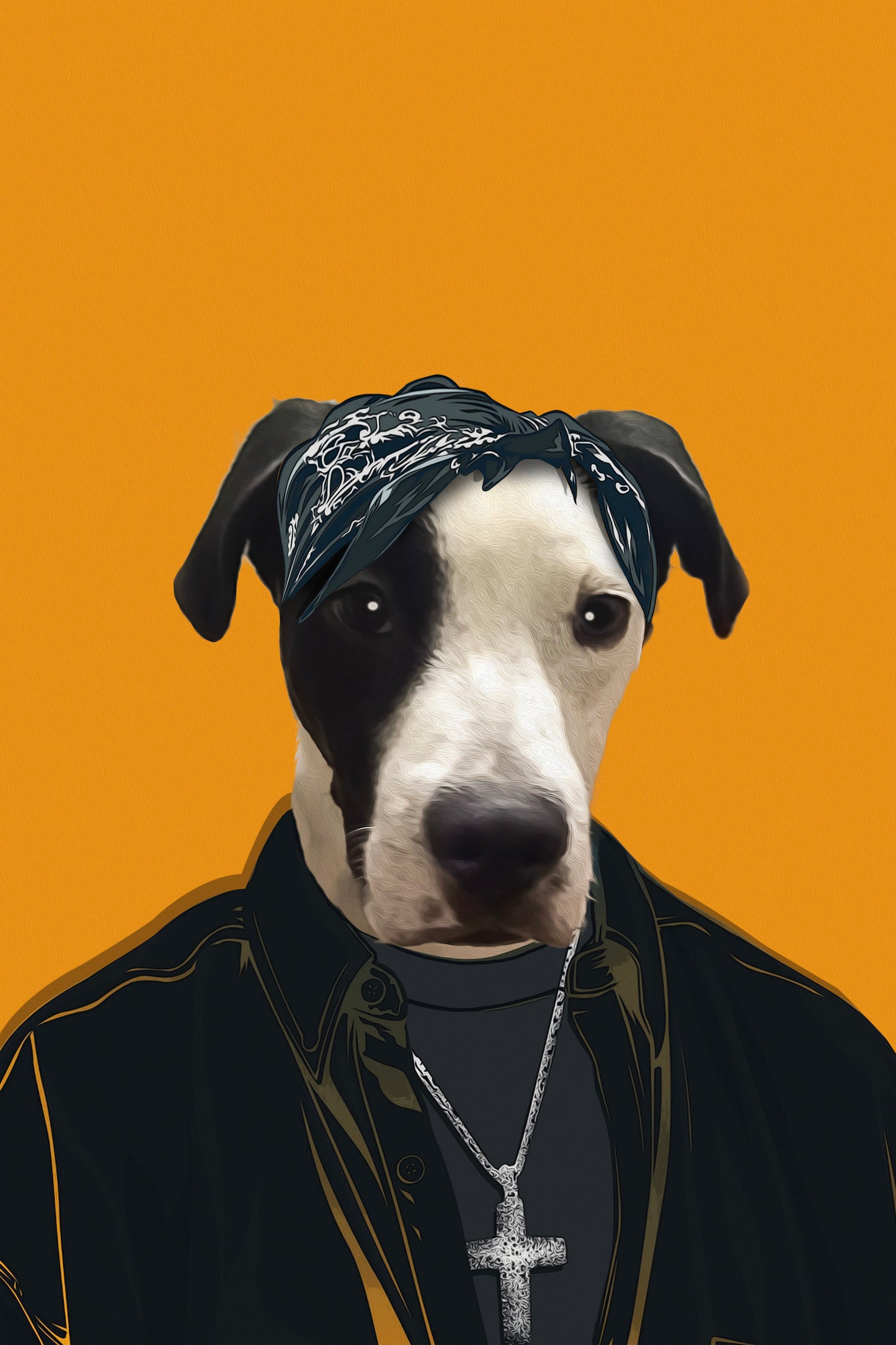 Da Rapper Custom Pet Portrait Canvas - Noble Pawtrait