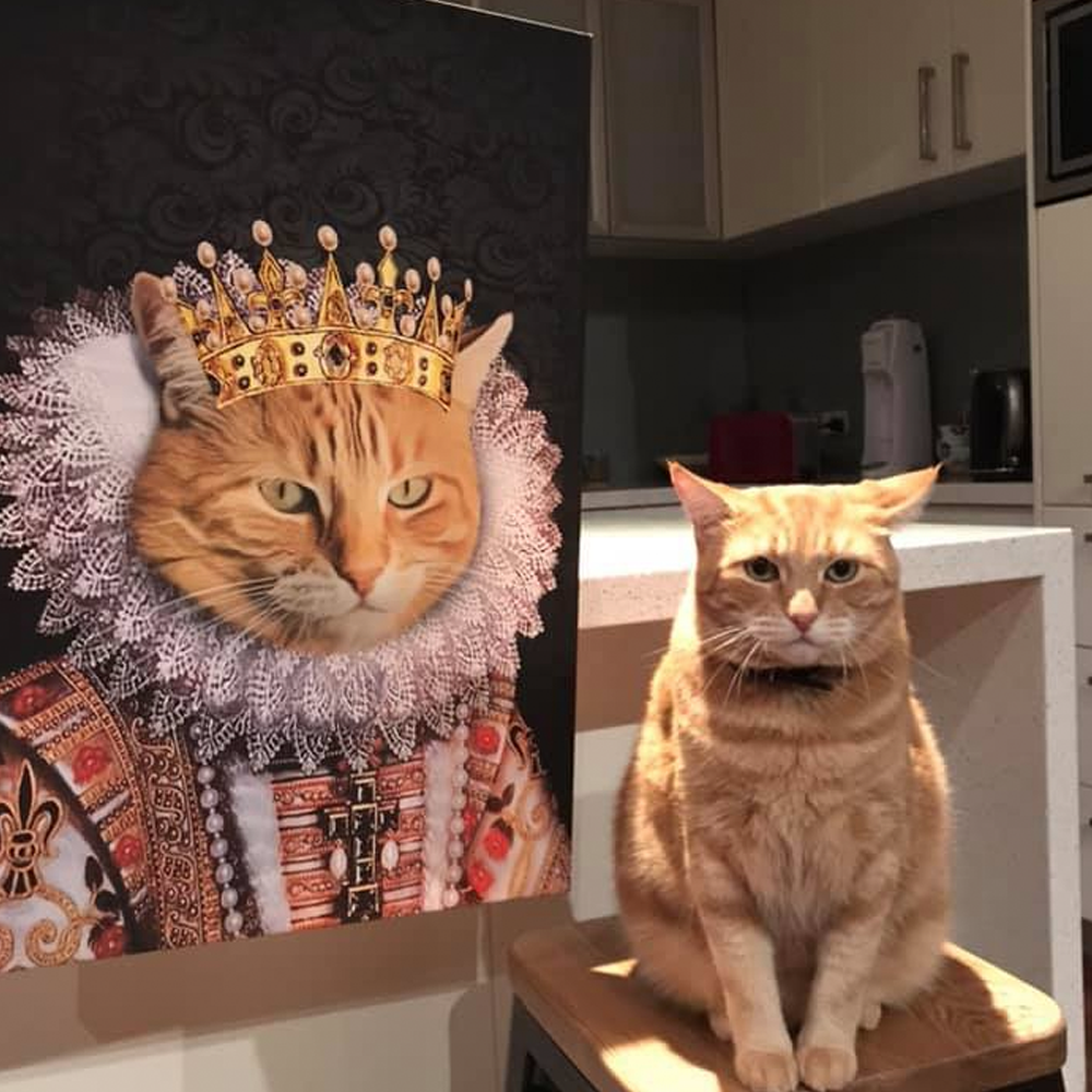 The Monarch Custom Pet Portrait - Noble Pawtrait