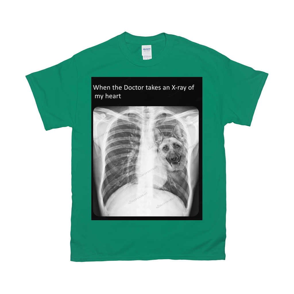 Paw in my heart Custom Pet T-shirt - Noble Pawtrait
