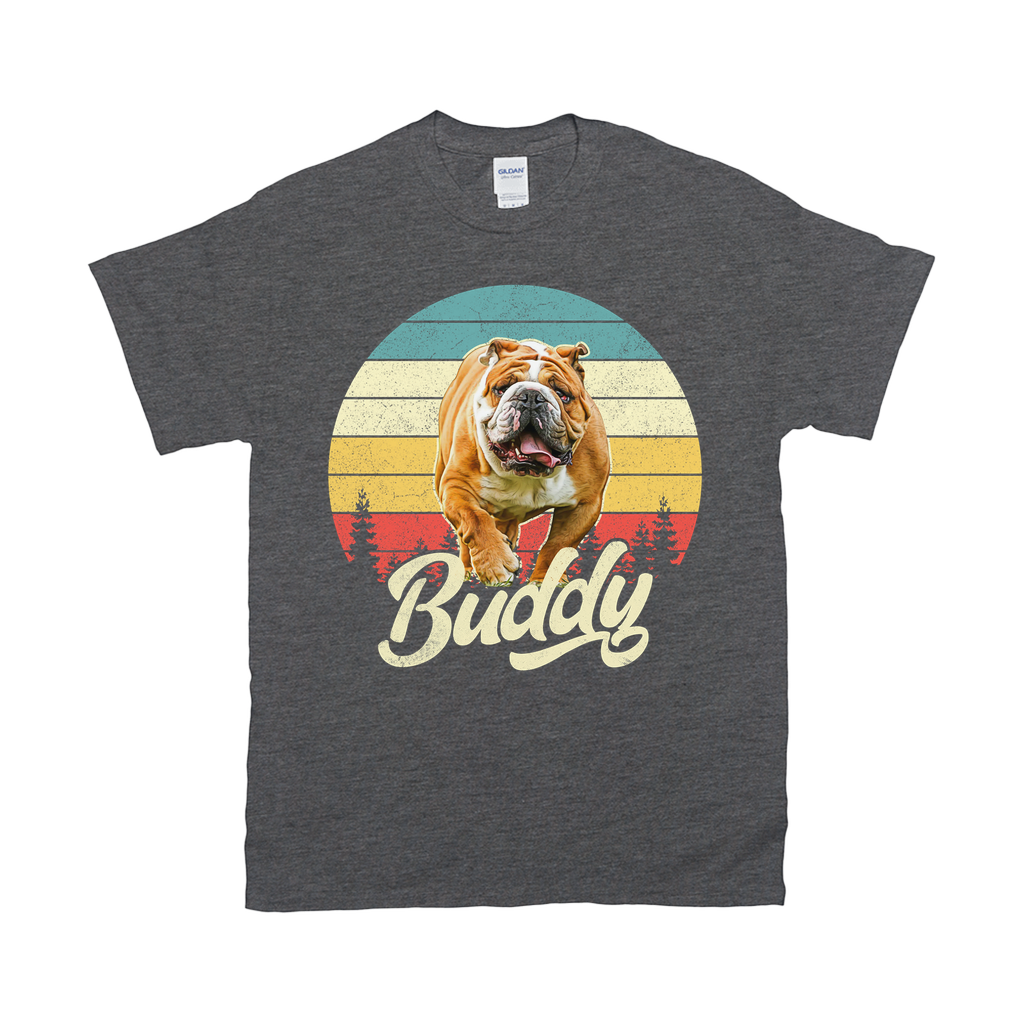 Vintage Sunset Custom Pet Unisex T-shirt - Noble Pawtrait