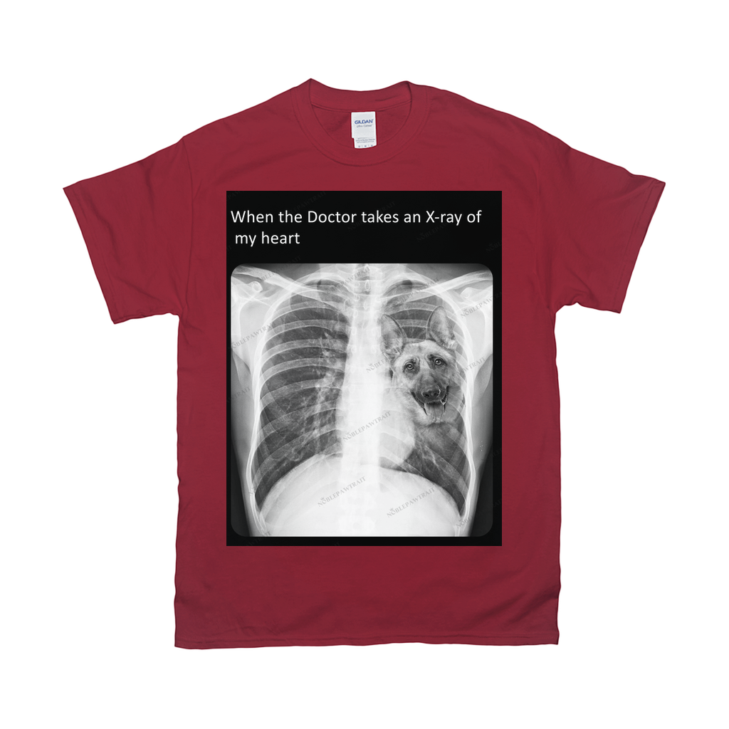 Paw in my heart Custom Pet T-shirt - Noble Pawtrait