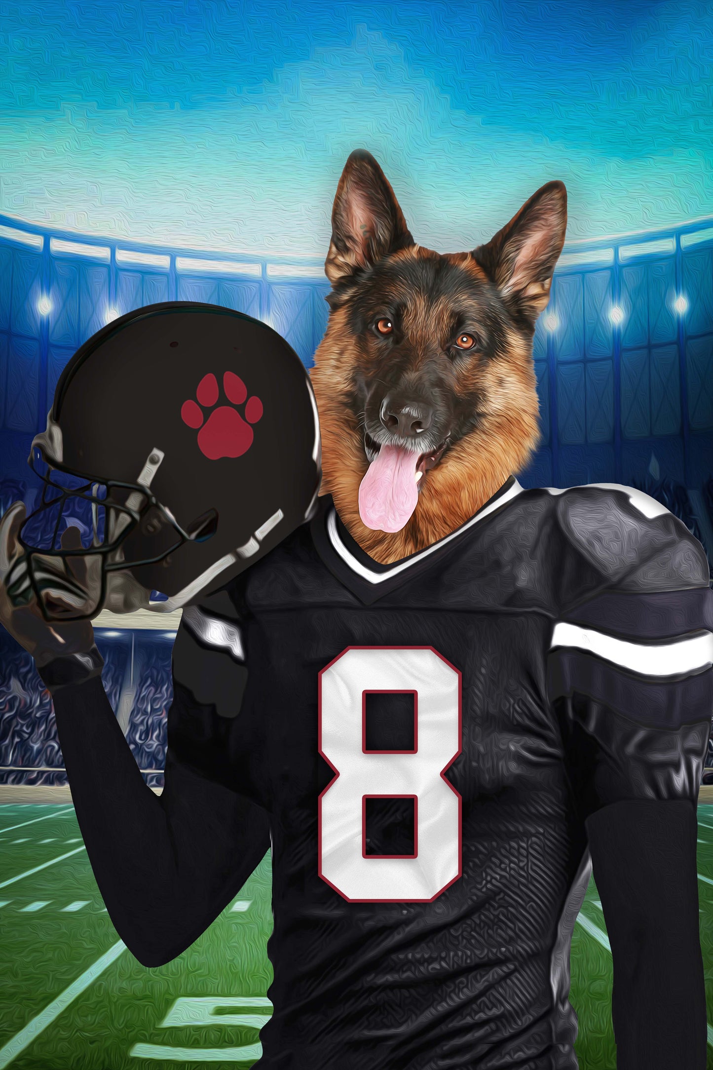 The Atlanta Fan Custom Pet Portrait - Noble Pawtrait
