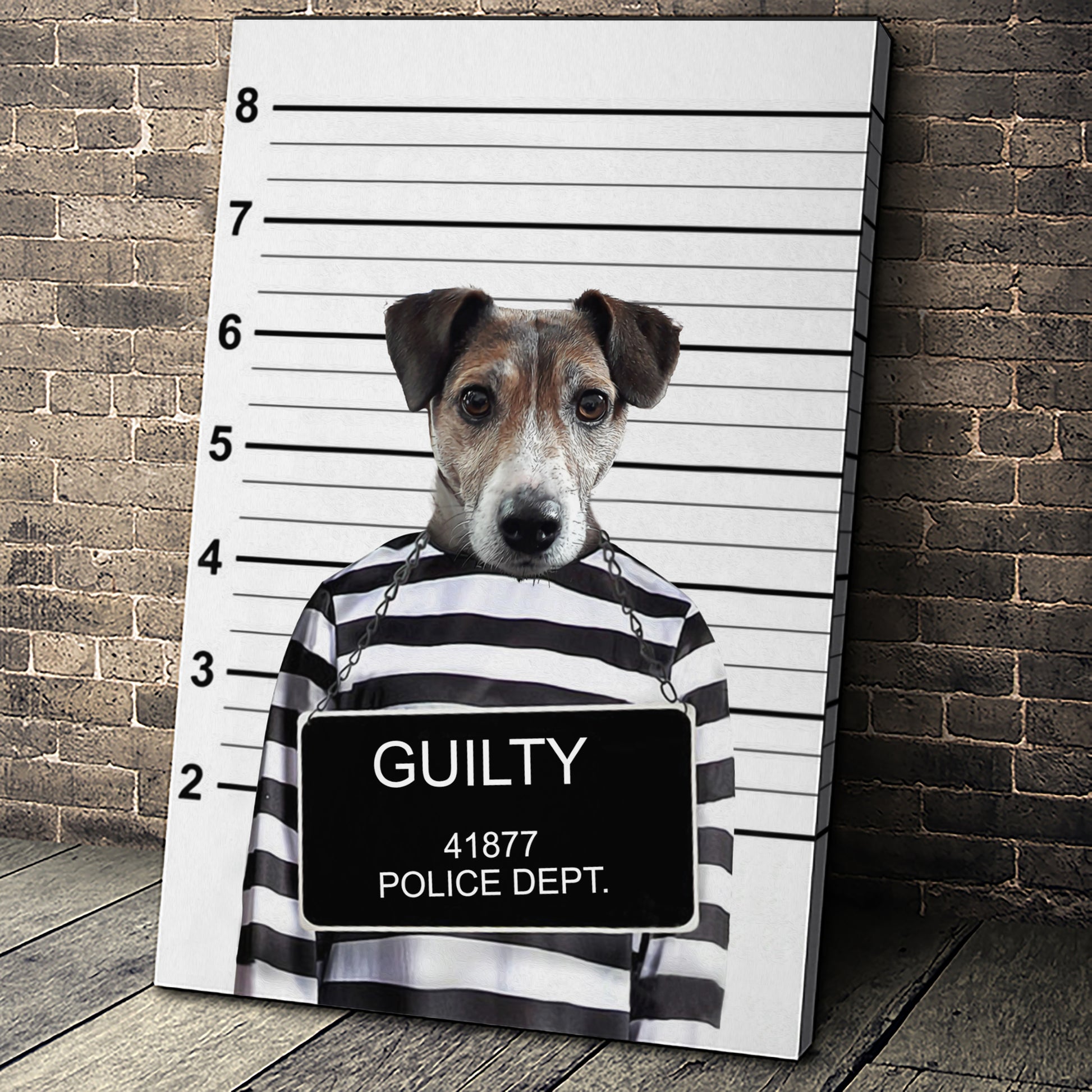 The Bad Boy Custom Pet Portrait Canvas - Noble Pawtrait