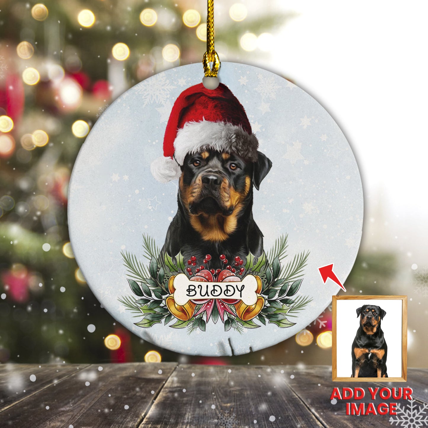 Custom Pet Christmas Bell Ornament