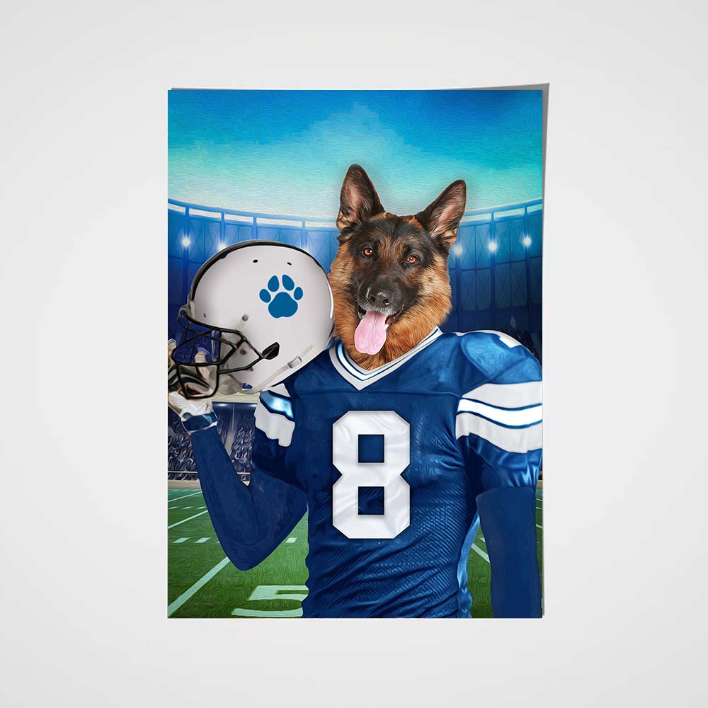 The Detroit Fan Custom Pet Portrait - Noble Pawtrait