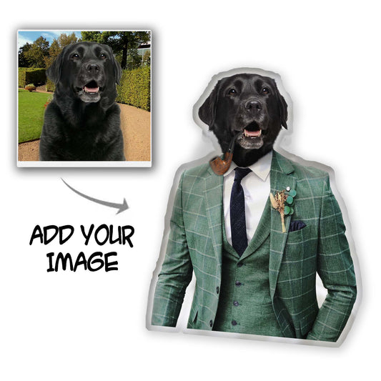 The Gentlement Custom Pet Pillow - Noble Pawtrait
