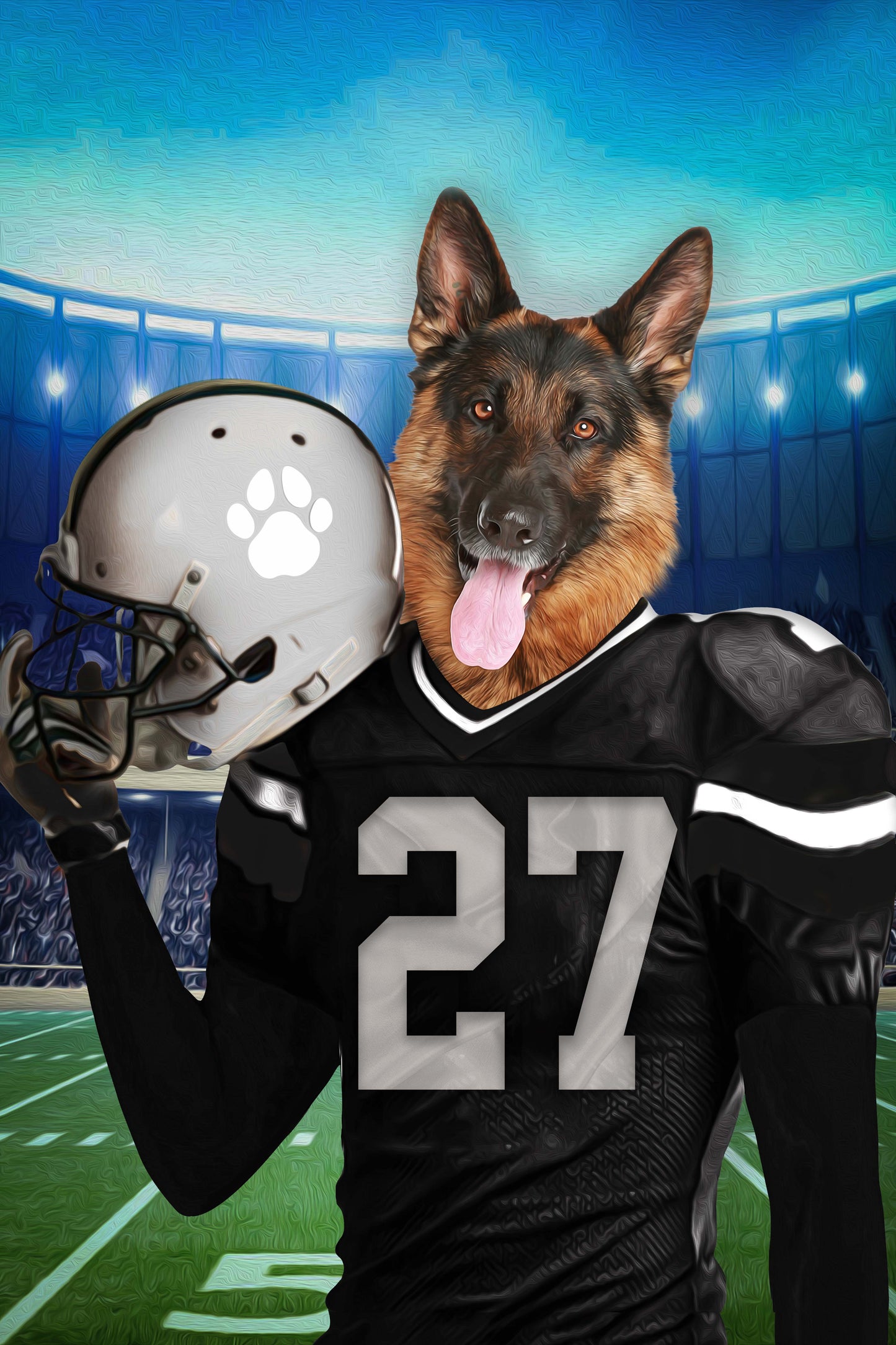 Las Vegas Fan Custom Pet Portrait - Noble Pawtrait