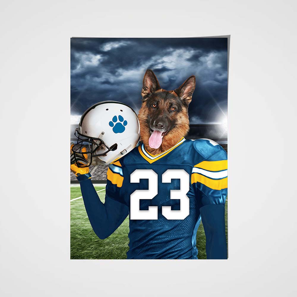 Los Angeles Chargers Fan Custom Pet Portrait - Noble Pawtrait