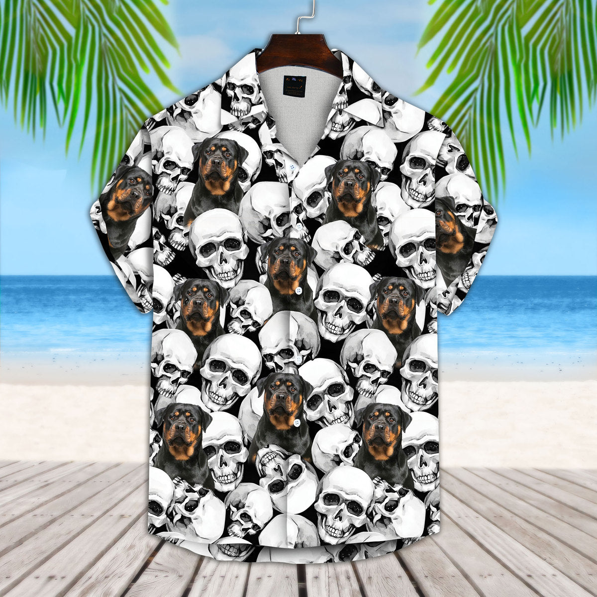 Custom Hawaiian Shirt With Pet Face | Personalized Gift For Pet Lovers | Skull Short-Sleeve Aloha Shirt