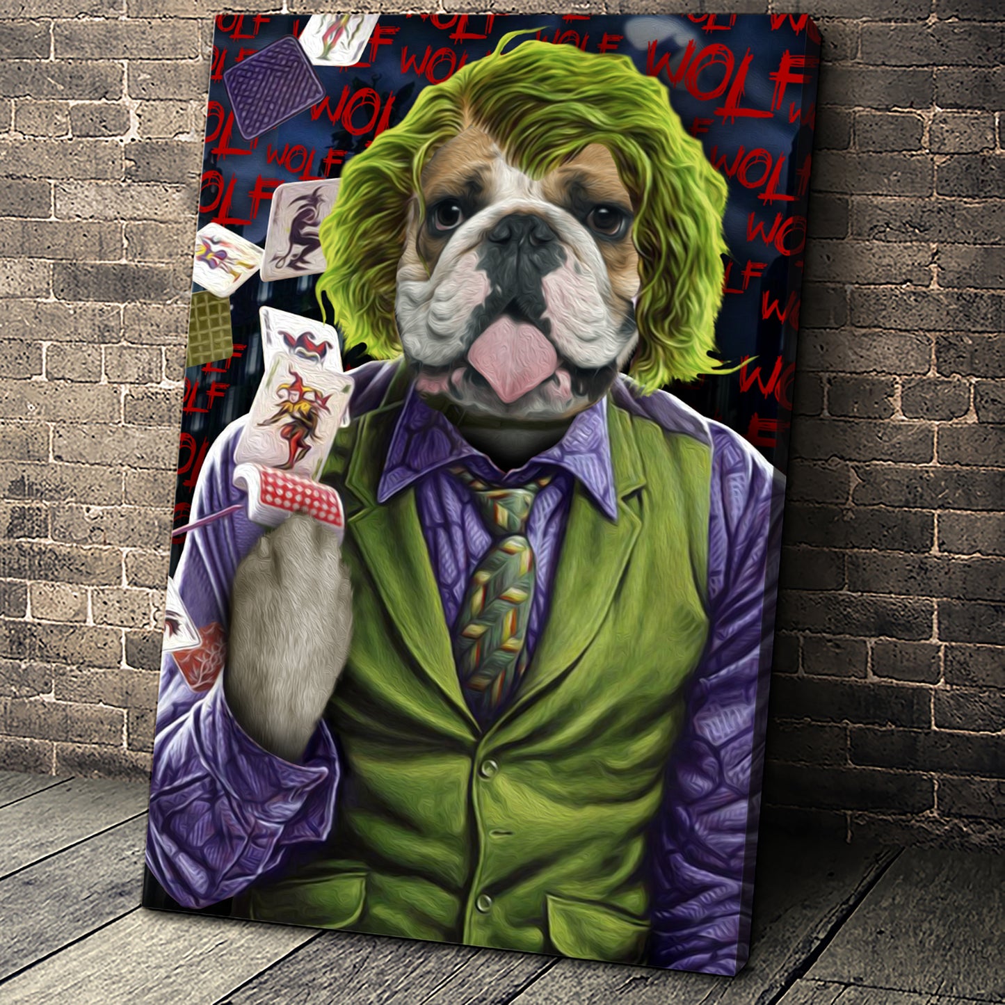 The Joke Paw Custom Pet Portrait Canvas - Noble Pawtrait