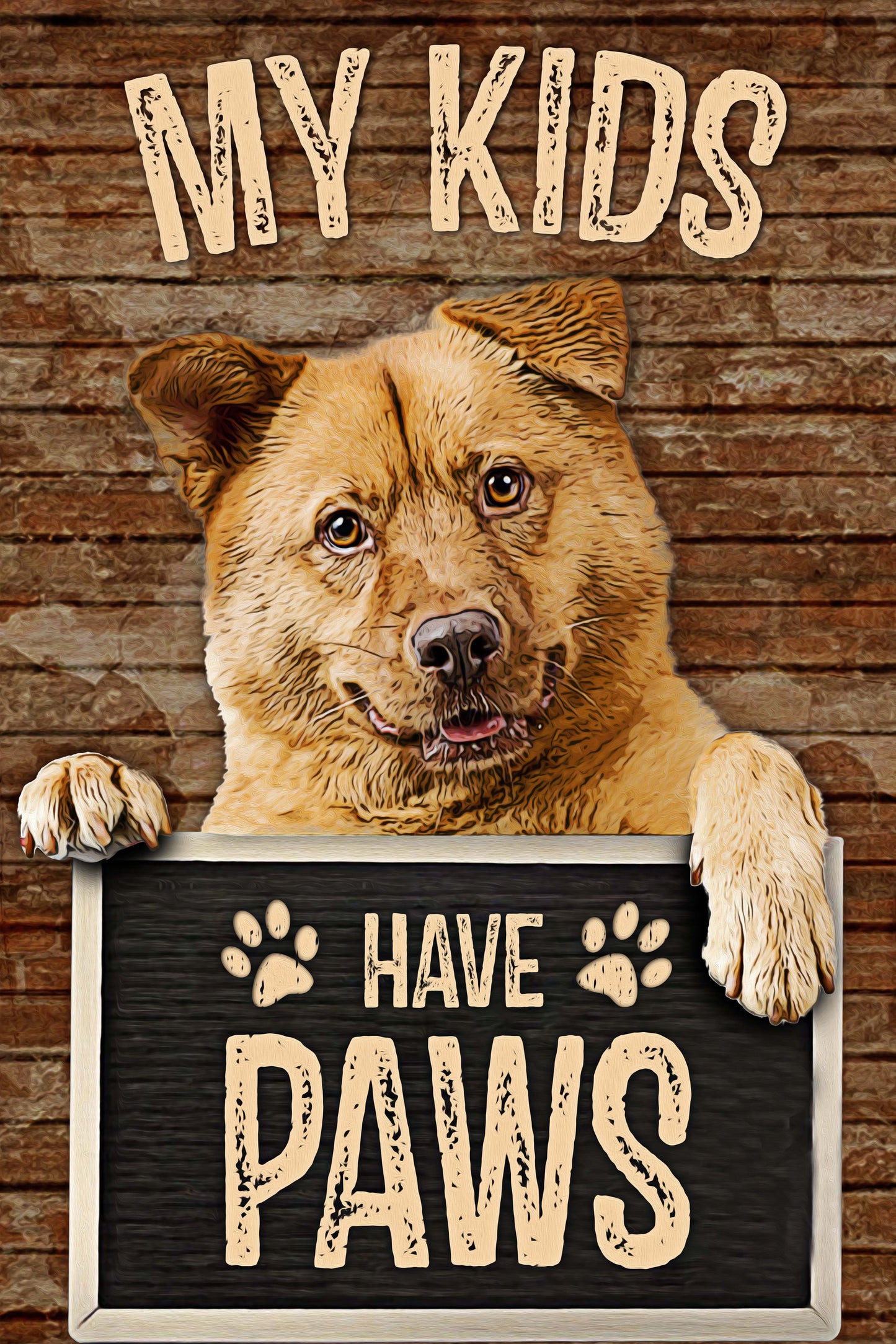 My Kid Have Paw Custom Pet Portrait - Noble Pawtrait