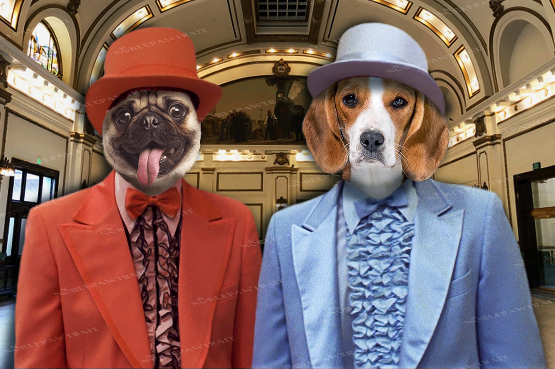 Paw and Pawer Custom Pet Portrait - Noble Pawtrait