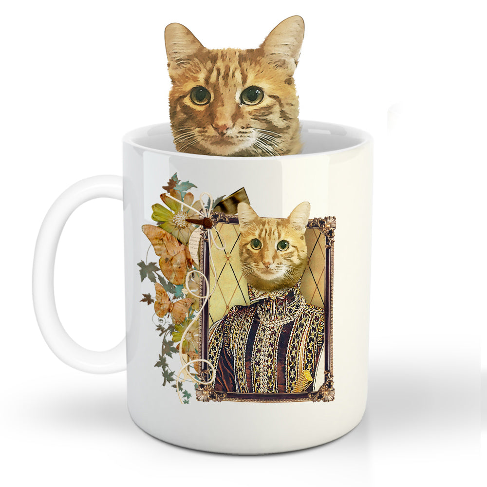 The Perisa Prince Custom Pet Mug - Noble Pawtrait