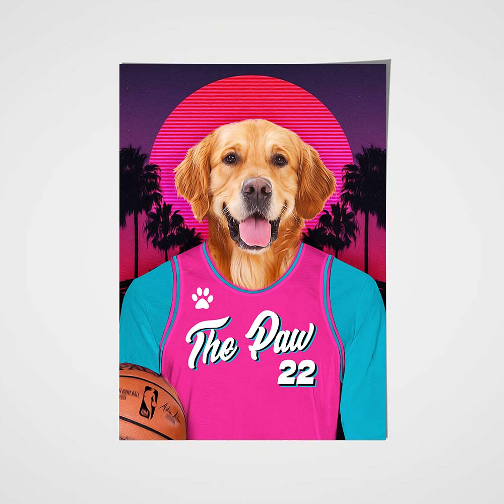 The Pink Heat Custom Pet Portrait - Noble Pawtrait