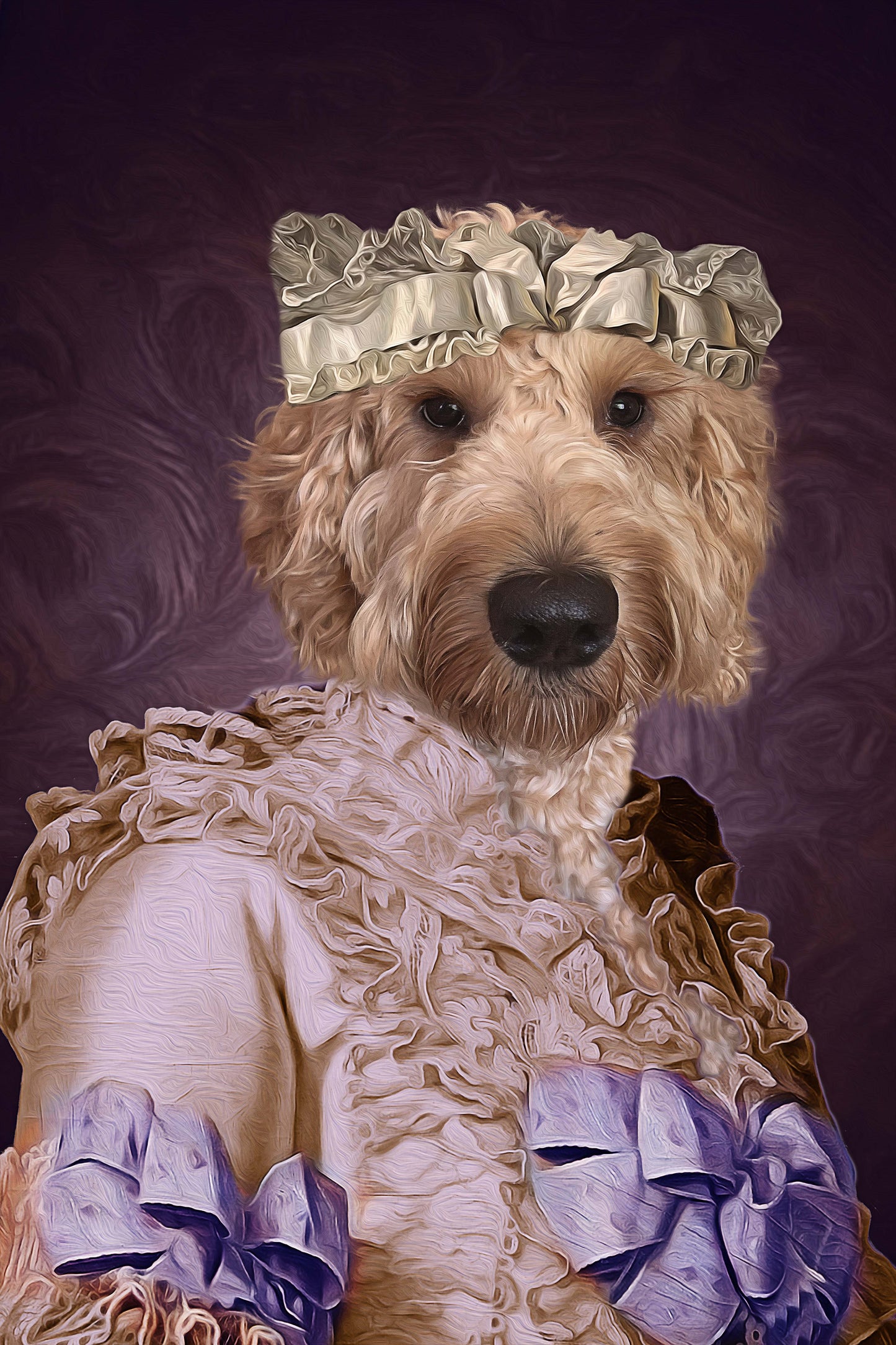 The Pink Lady Custom Pet Portrait - Noble Pawtrait