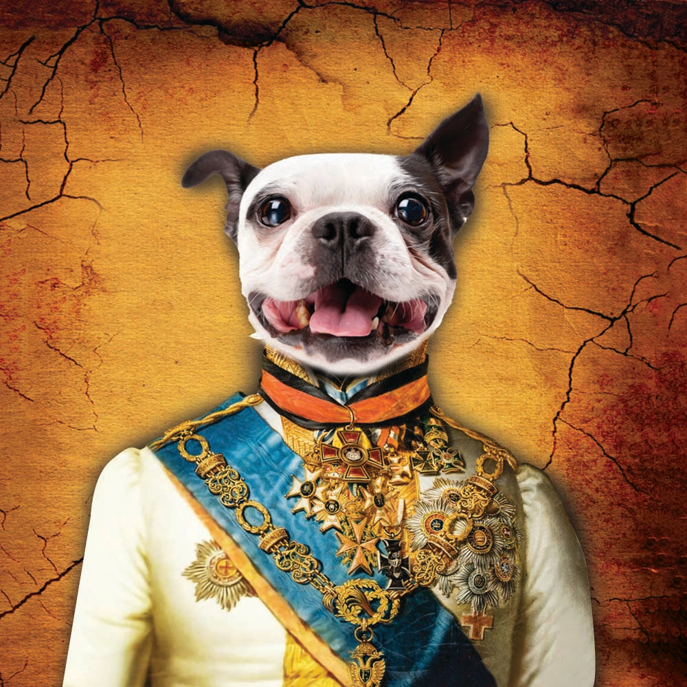 The Prince Custom Pet Ornament 2-Sided - Noble Pawtrait