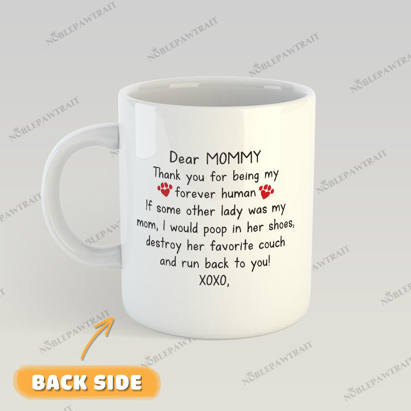 Peony Wreath Watercolor Custom Pet Mug - Noble Pawtrait