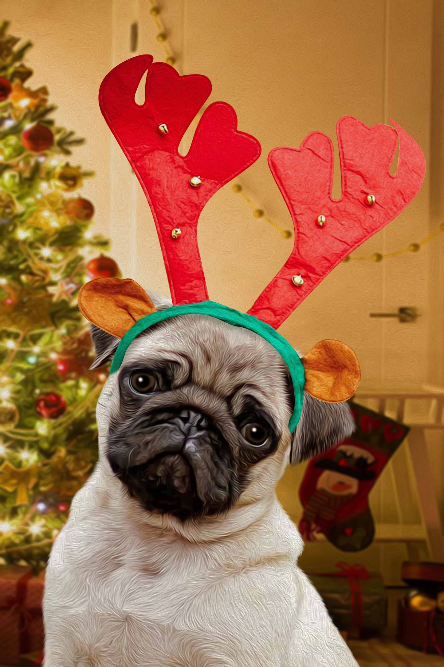 The Rein-paw Custom Pet Portrait - Noble Pawtrait