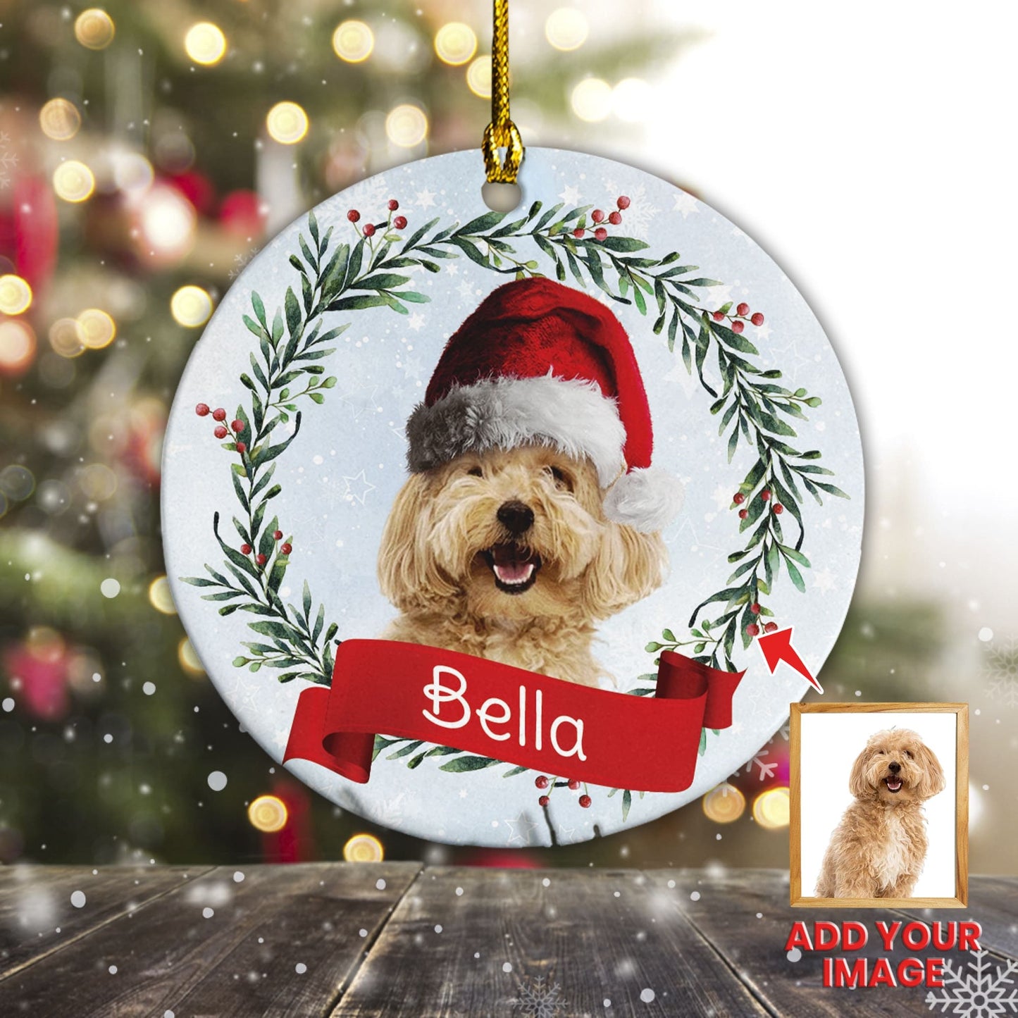 Ornement de couronne minimaliste personnalisé pour animaux de compagnie