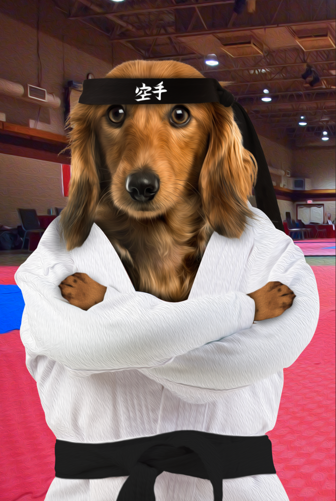 The Karate Paw Custom Pet Portrait - Noble Pawtrait