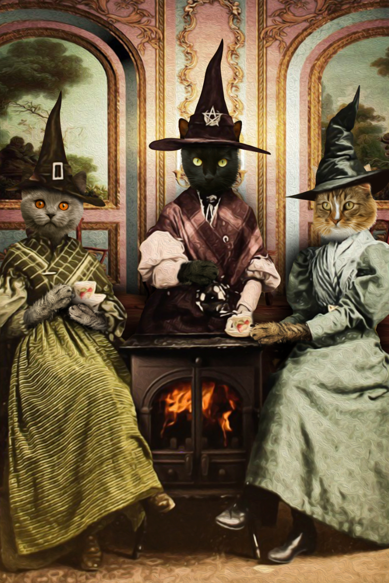 The Witches Custom Pet Portrait - Noble Pawtrait