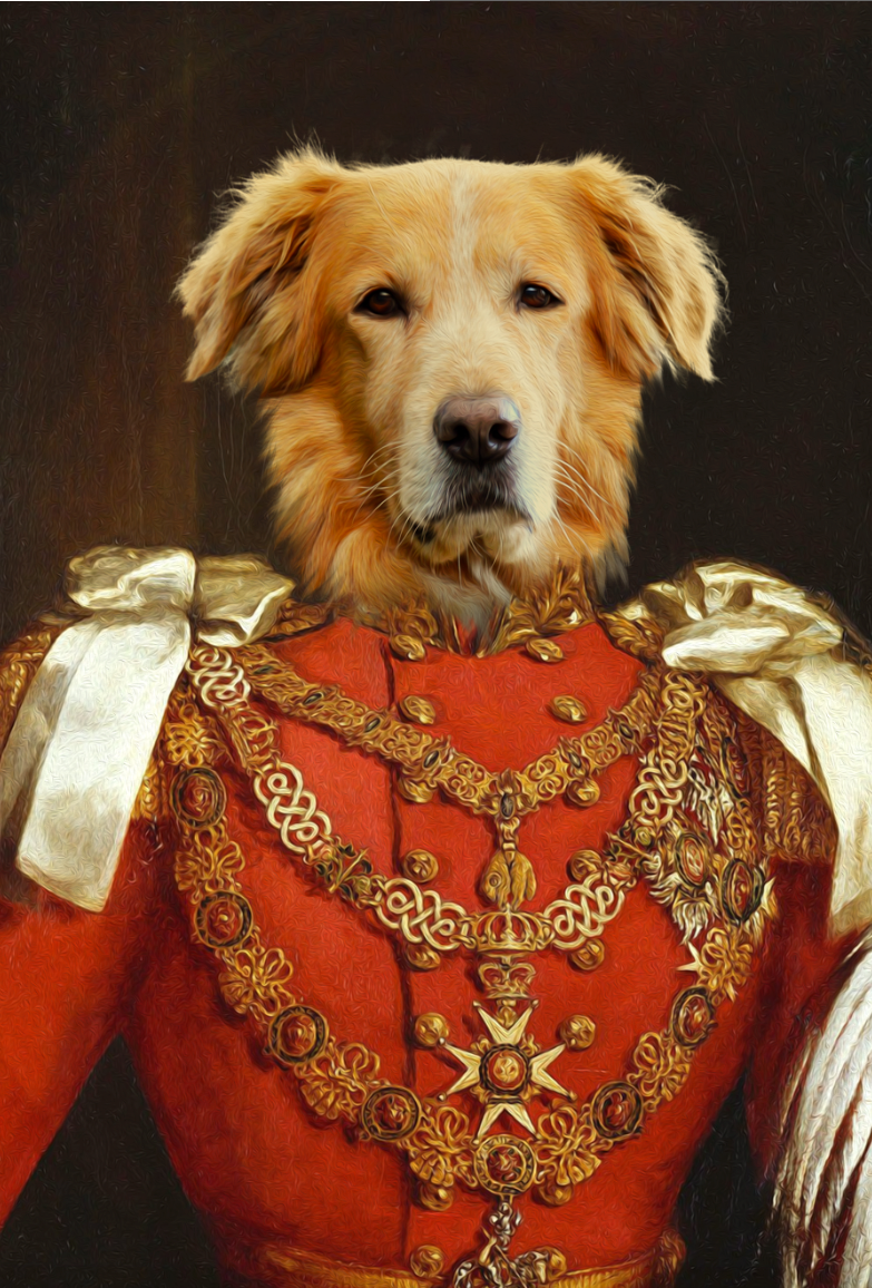 The Commando Custom Pet Portrait - Noble Pawtrait