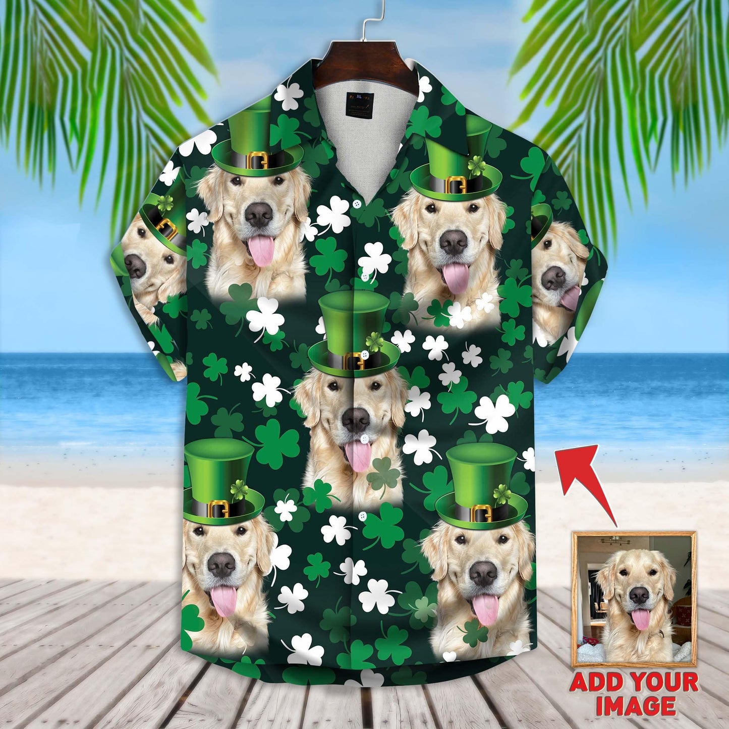 Custom St Patrick Pattern Short-Sleeve Hawaiian Shirt 02