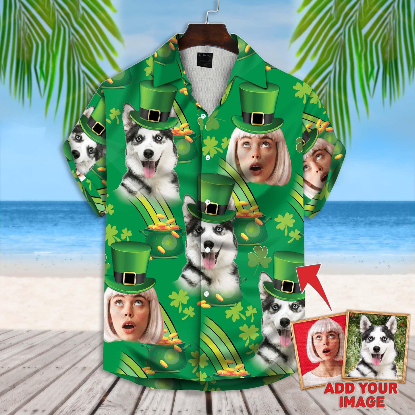 Happy St Patrick Together Short-Sleeve Hawaiian Shirt 4