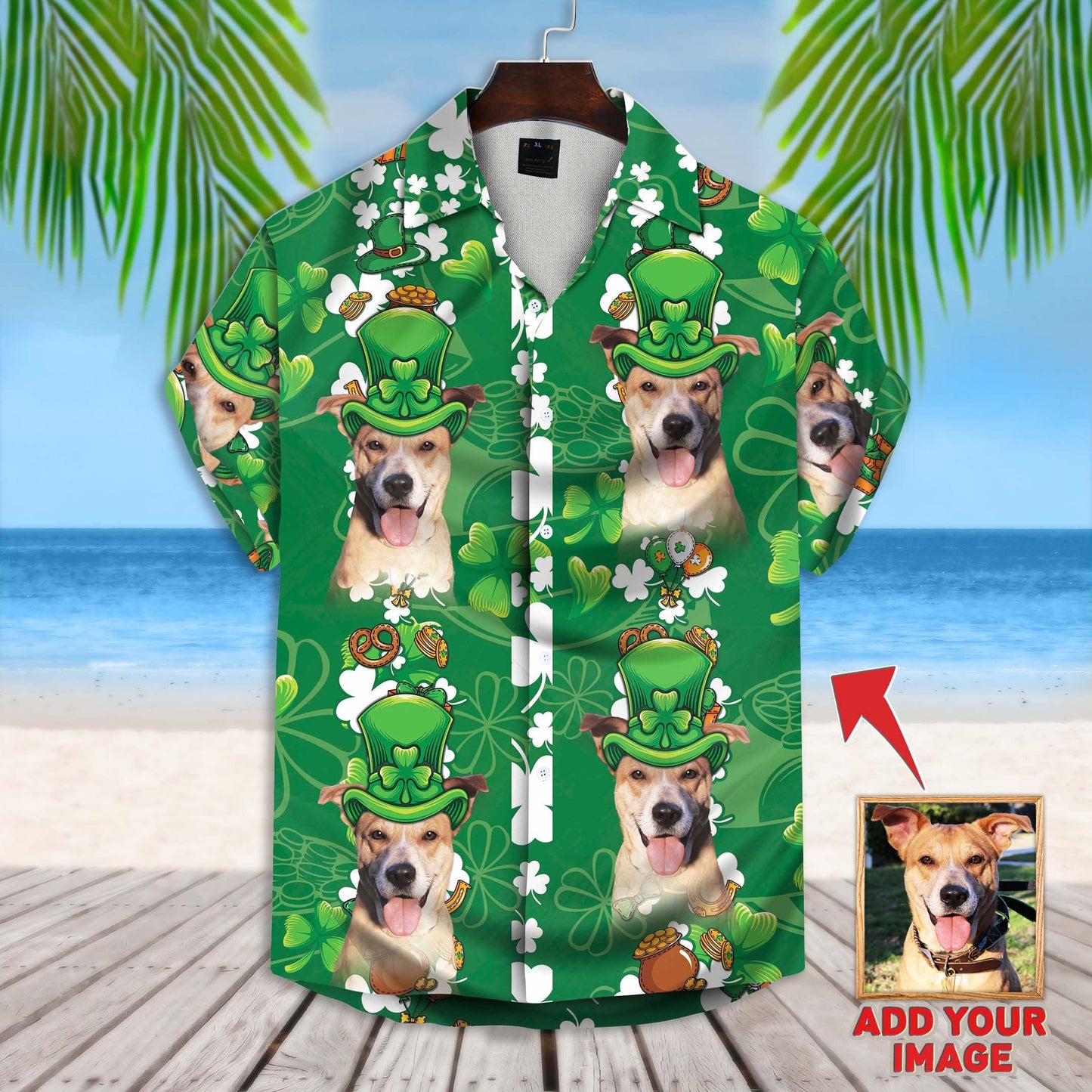 Custom St Patrick Pattern Short-Sleeve Hawaiian Shirt 05