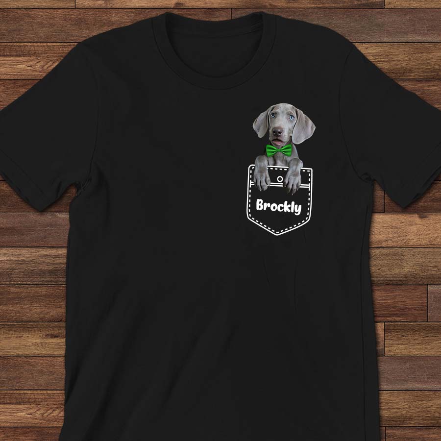 Pet Pocket Custom Pet T-shirt - Noble Pawtrait