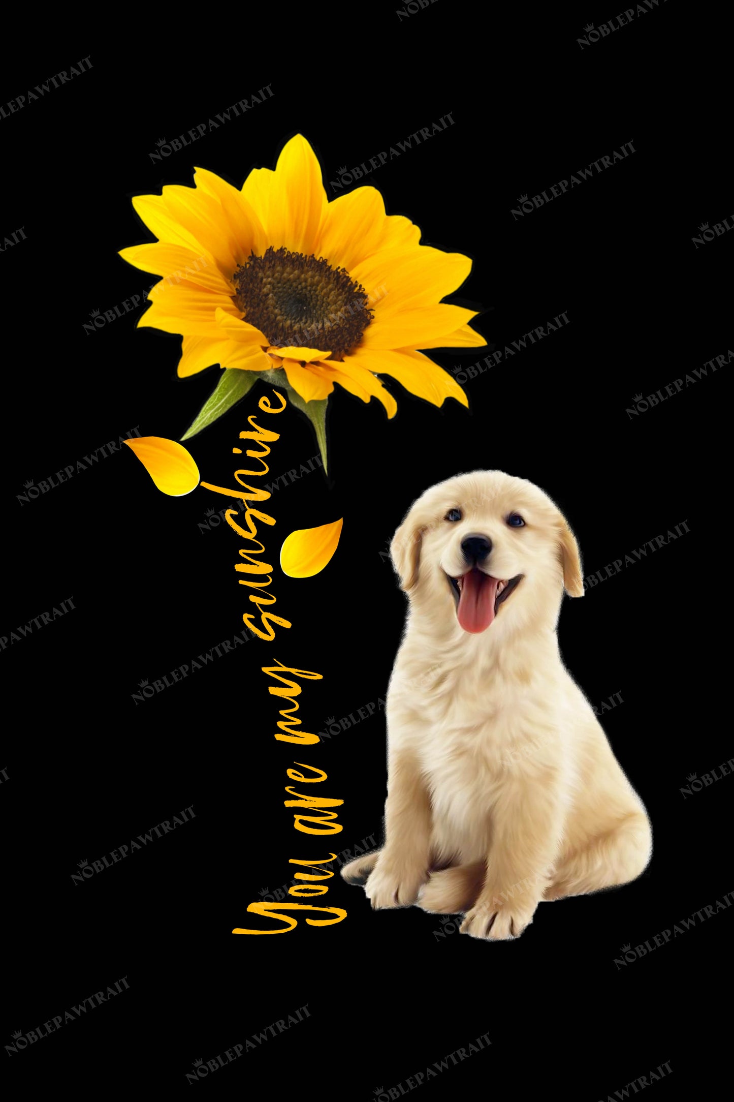 SunFlower Custom Pet T-shirt - Noble Pawtrait