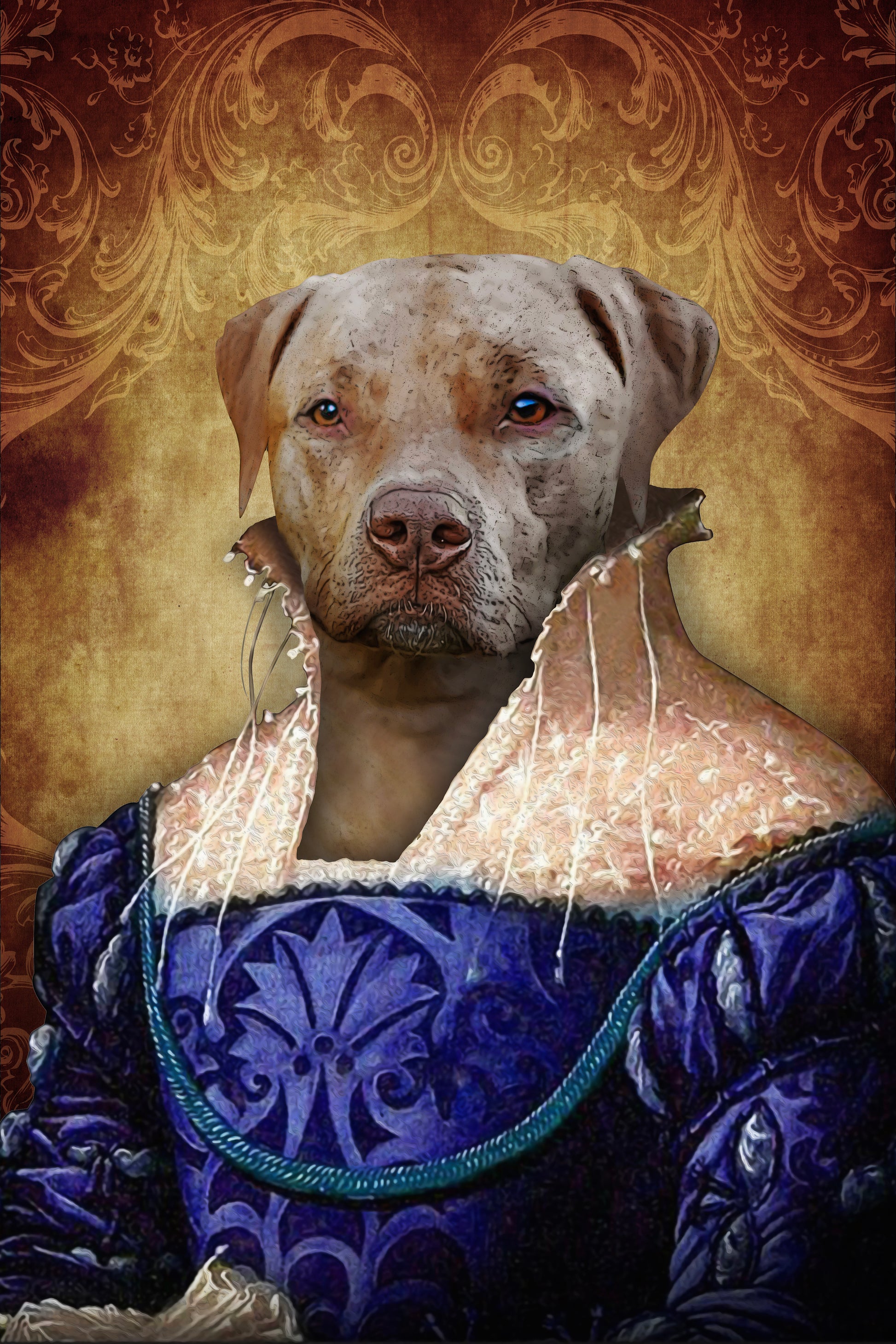 The Ambassadress Custom Pet Portrait - Noble Pawtrait