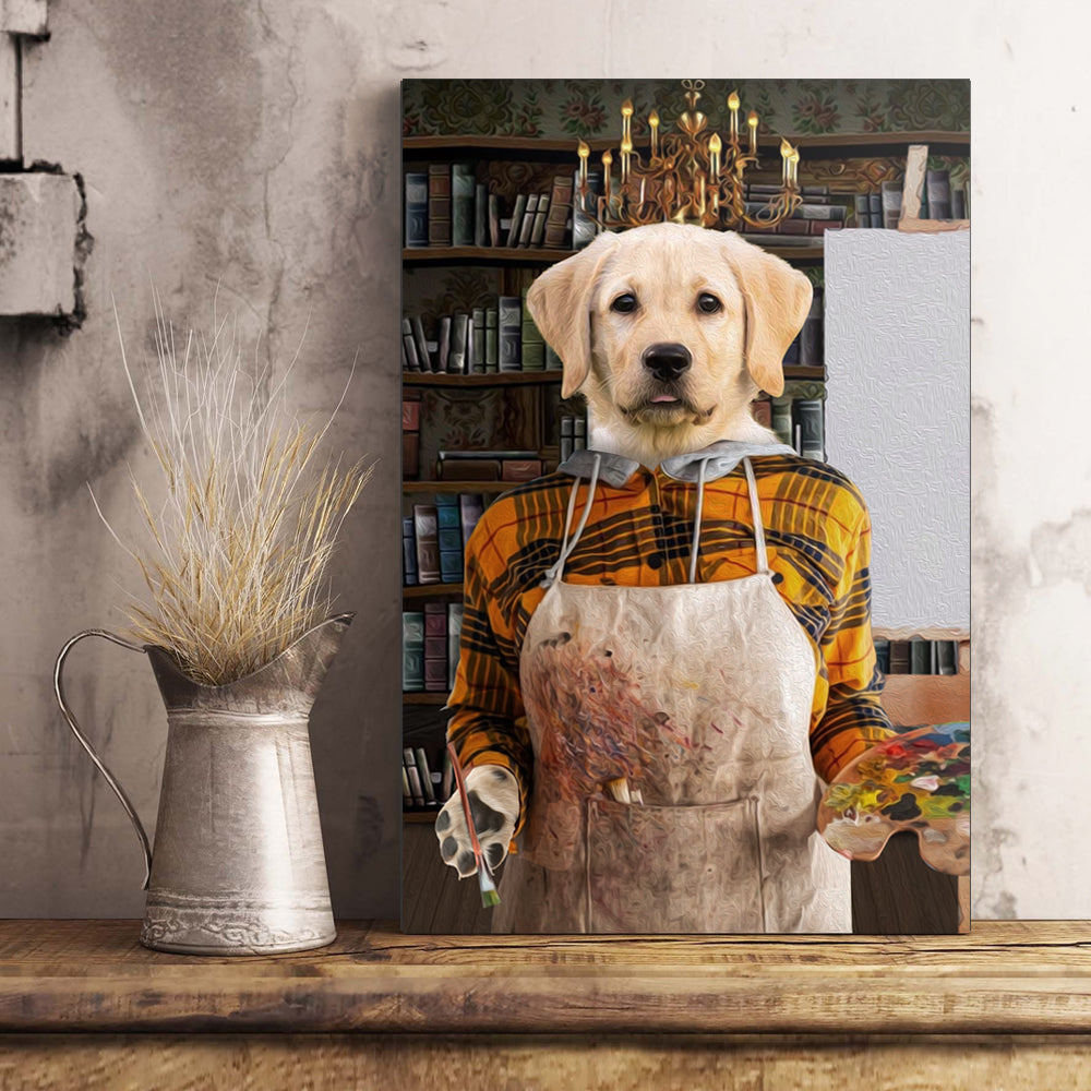 The Artist Custom Pet Portrait Poster - Noble Pawtrait