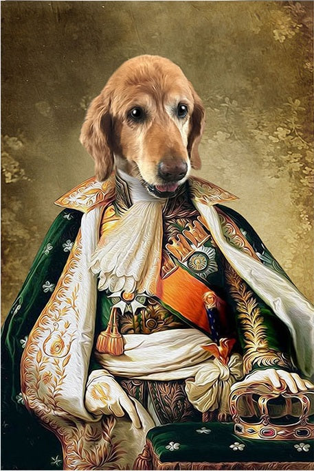 The Crown Custom Pet Portrait - Noble Pawtrait