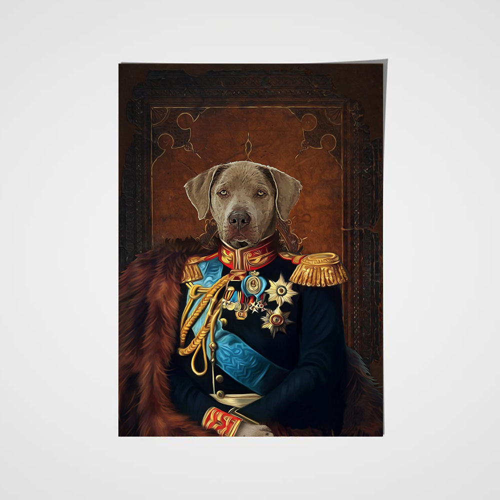 The General Custom Pet Portrait Poster - Noble Pawtrait