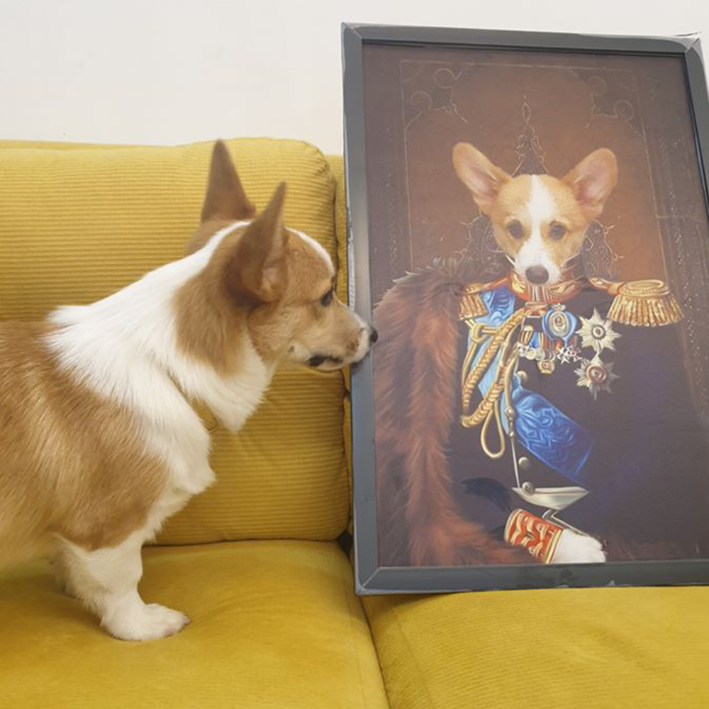 The General Custom Pet Portrait Poster - Noble Pawtrait