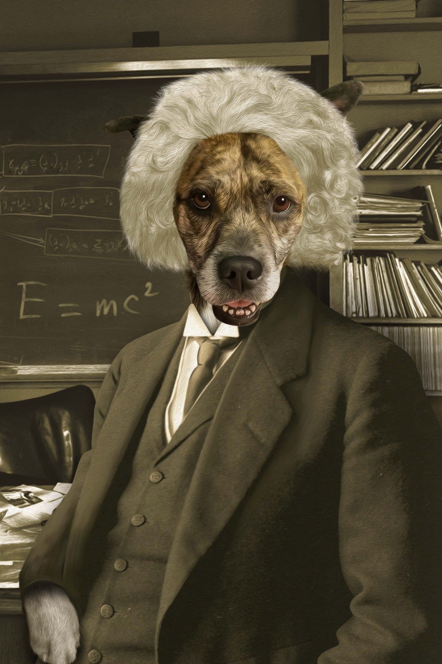 The Genius Custom Pet Portrait - Noble Pawtrait