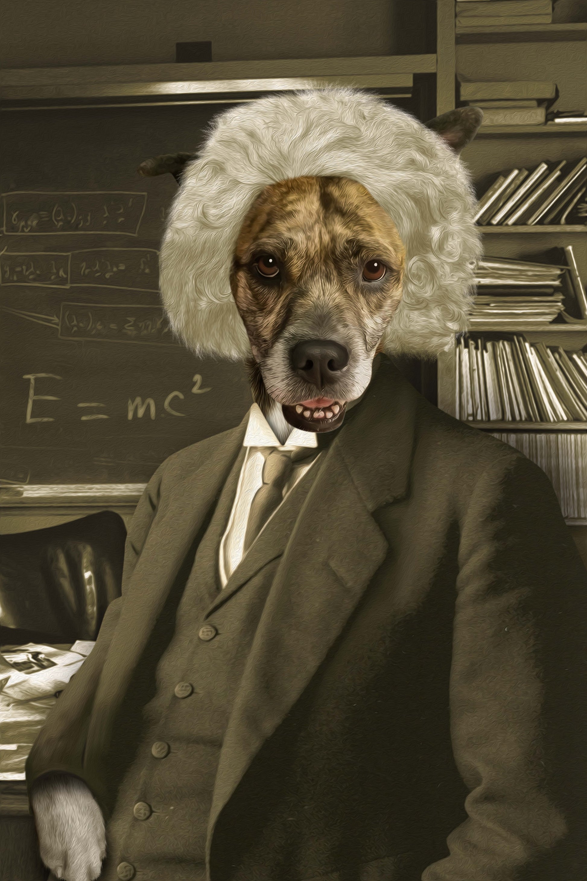 The Genius Custom Pet Portrait - Noble Pawtrait