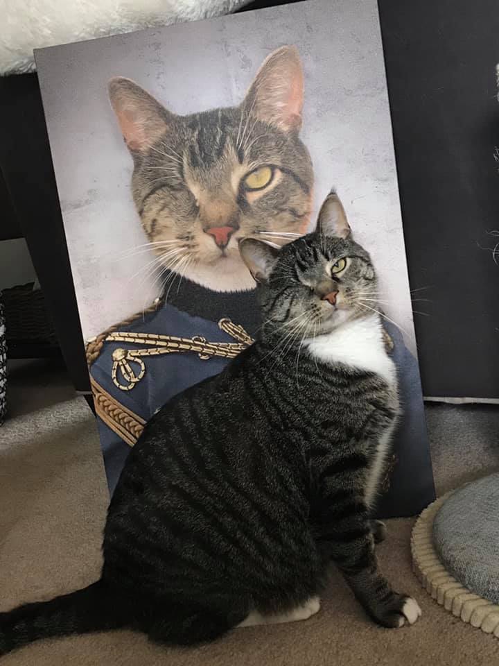 The Sergeant Custom Pet Portrait Canvas - Noble Pawtrait