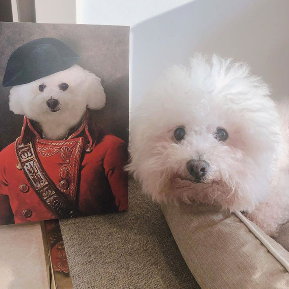 The Soldier Custom Pet Portrait Canvas - Noble Pawtrait