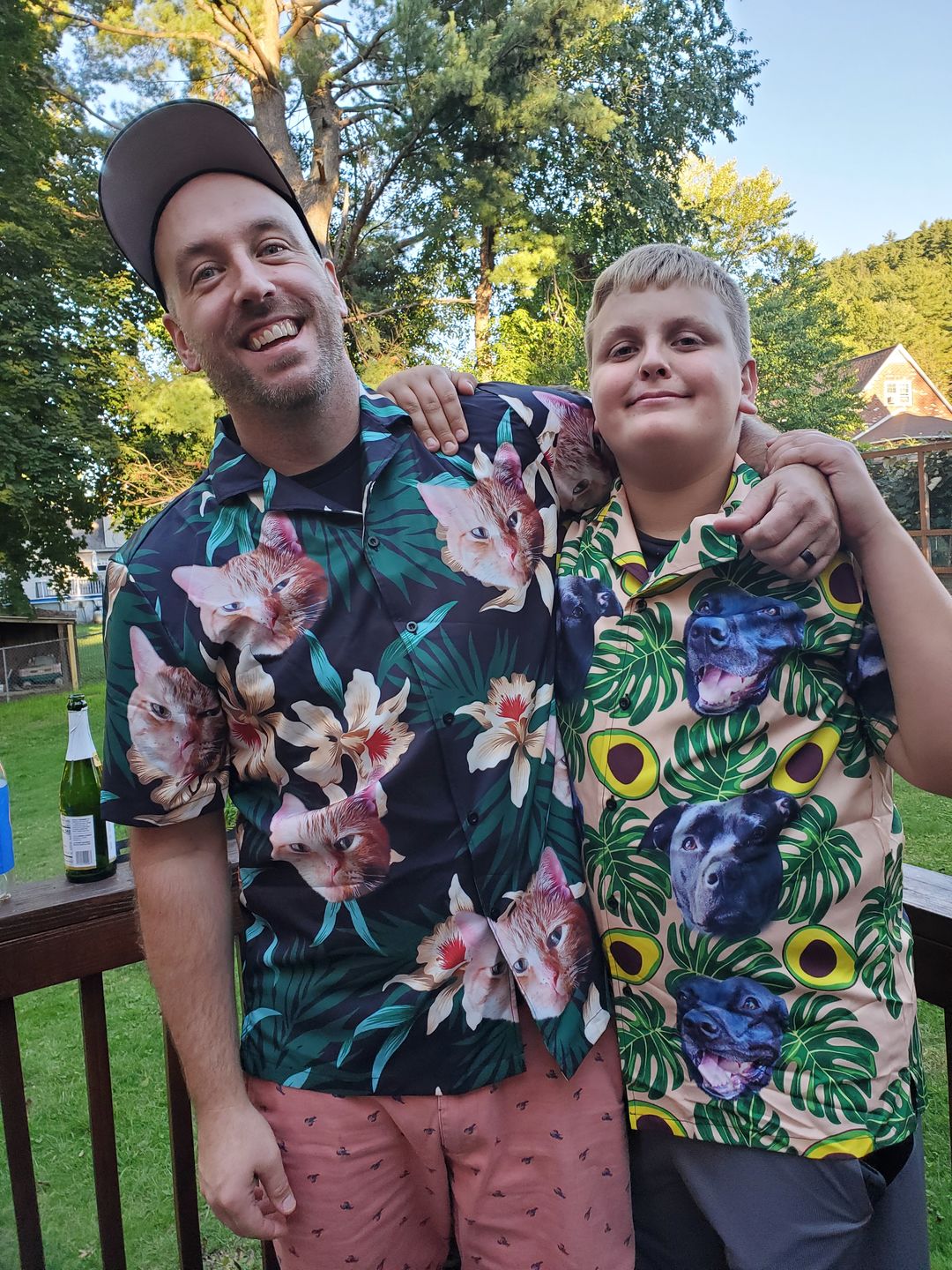 Custom Hawaiian Shirt For Dog Lovers | Personalized Puppy Lovers Gift | Avocado & Leaves Pattern Lemon Zest Color Aloha Shirt