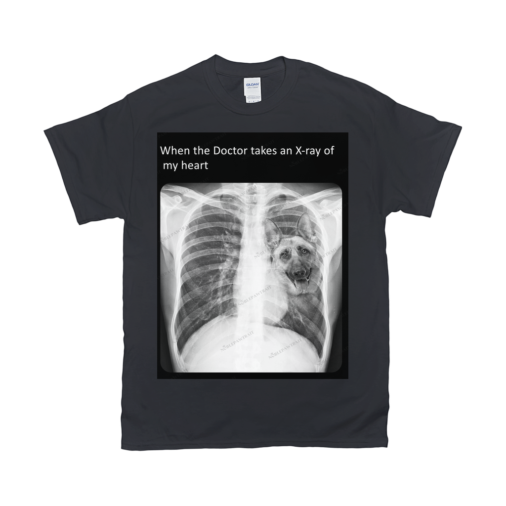 Paw in my heart Custom Pet T-shirt - Noble Pawtrait