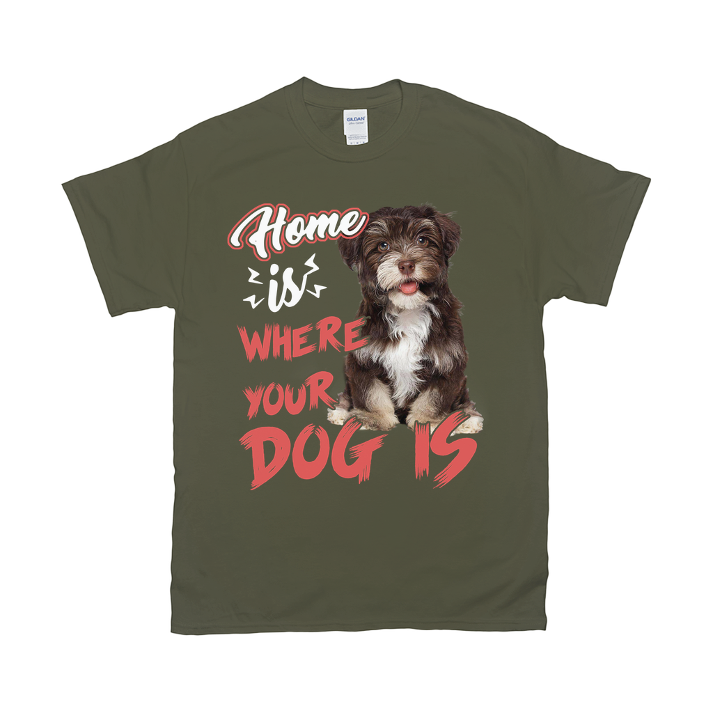 Home Is Where Your Pet Is Custom Pet Unisex T-shirt - Noble Pawtrait